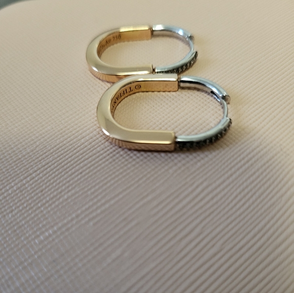 2 tones Rose and white gold in 18K earrings - Picture 2 of 3